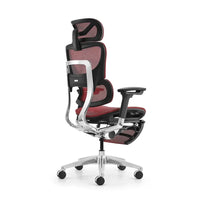 HKM-077139 Ergonomic Aluminium Red Mesh Executive Office Chair with 4D Armrests and Contemporary Design