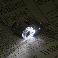 HKM-077203 60x LED Currency Detector and Magnifying Glass - Portable Pocket Tool for Security and Verification