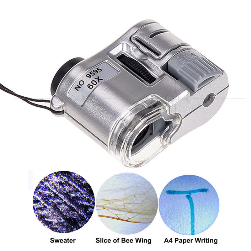 HKM-077203 60x LED Currency Detector and Magnifying Glass - Portable Pocket Tool for Security and Verification