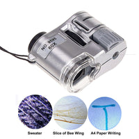 HKM-077203 60x LED Currency Detector and Magnifying Glass - Portable Pocket Tool for Security and Verification