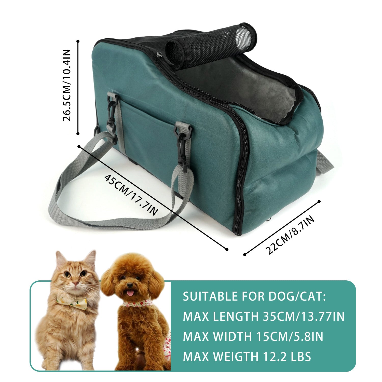 HKM-0772413 Portable Removable Car Kennel and Washable Pet Mat for Travel and Outdoors