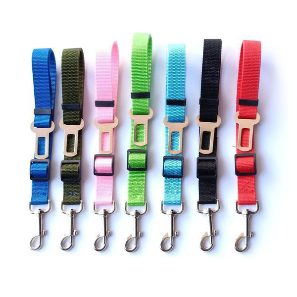 HKM-0772797 Adjustable Pet Safety Seat Belt Restraint for Car Travel - Multi-Color Options