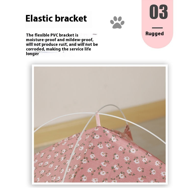 HKM-0773821 Foldable Four-Corner Tent Cat Nest with Removable Washable Cover, Available in Multiple Sizes