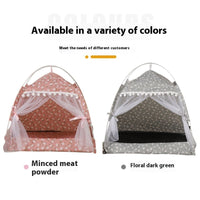 HKM-0773821 Foldable Four-Corner Tent Cat Nest with Removable Washable Cover, Available in Multiple Sizes