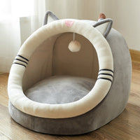 HKM-0774205 Universal Animal Shape Pet Kennel - Cozy Crystal Velvet Bed for Cats and Dogs - Available in Small, Medium, and Large Sizes