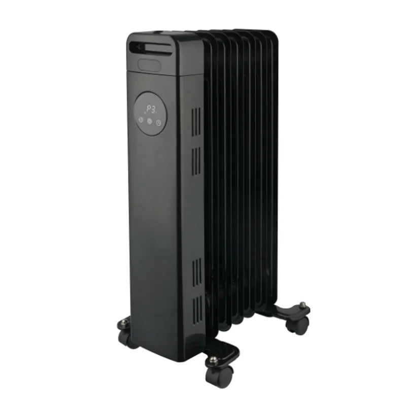 HKM-077459 Oil Filled Radiator Heater - Modern Room Heater with Low Carbon Steel and Plastic Construction