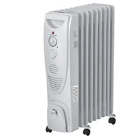 HKM-077459 Oil Filled Radiator Heater - Modern Room Heater with Low Carbon Steel and Plastic Construction