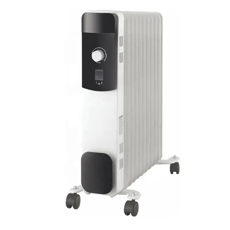 HKM-077459 Oil Filled Radiator Heater - Modern Room Heater with Low Carbon Steel and Plastic Construction