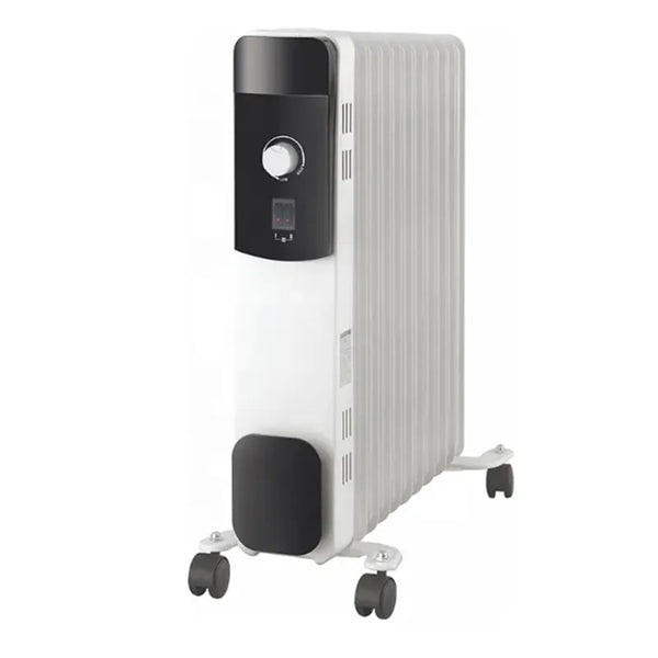 HKM-077459 Oil Filled Radiator Heater - Modern Room Heater with Low Carbon Steel and Plastic Construction