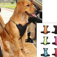 HKM-0775229 Adjustable Nylon and Canvas Car Seat Belt for Pets - Available in Various Colors and Sizes