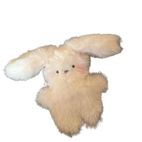 HKM-077523 Cute Cream Plush Rabbit Keychain Pendant for Keys - Soft Fluffy Bunny Doll Decor
