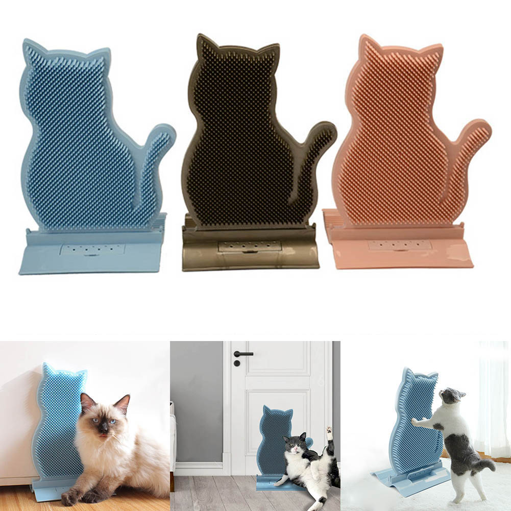 HKM-0776125 Cat Self Massage Grooming Brush with Catnip for Hair Removal and Itch Relief