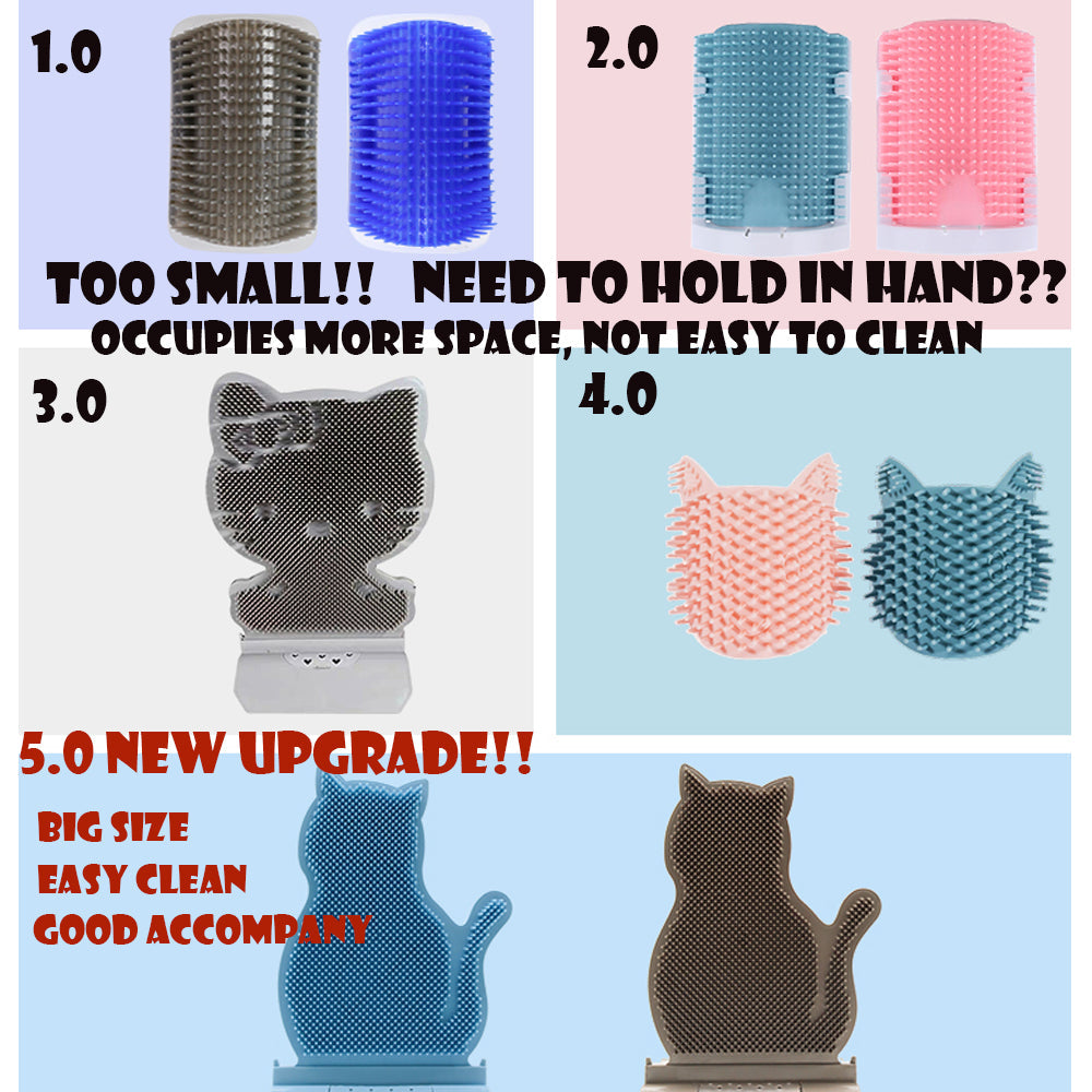 HKM-0776125 Cat Self Massage Grooming Brush with Catnip for Hair Removal and Itch Relief