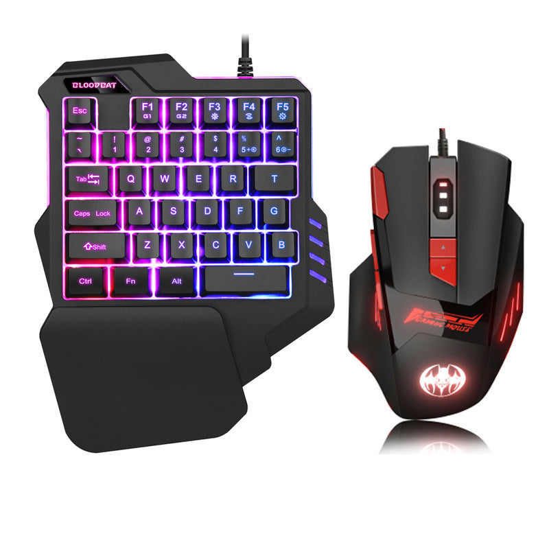 HKM-077715 Compact USB Gaming Keyboard with 35 Keys for Mobile Gaming