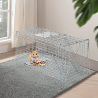 HKM-0777533 32 Inch Folding Iron Live Animal Trap for Humane Wildlife Control