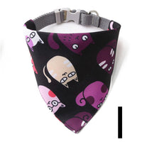HKM-0777917 Adjustable Pet Triangle Scarf Collar Bib - Stylish Polyester Design