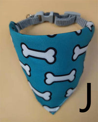 HKM-0777917 Adjustable Pet Triangle Scarf Collar Bib - Stylish Polyester Design