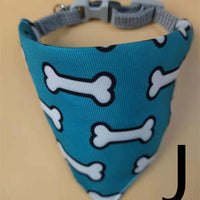 HKM-0777917 Adjustable Pet Triangle Scarf Collar Bib - Stylish Polyester Design
