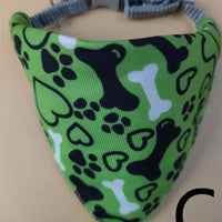 HKM-0777917 Adjustable Pet Triangle Scarf Collar Bib - Stylish Polyester Design