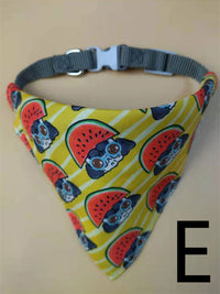 HKM-0777917 Adjustable Pet Triangle Scarf Collar Bib - Stylish Polyester Design