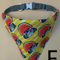 HKM-0777917 Adjustable Pet Triangle Scarf Collar Bib - Stylish Polyester Design