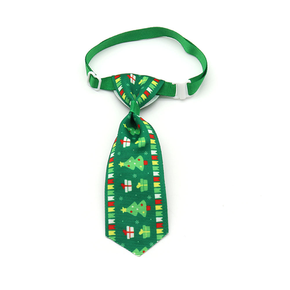 HKM-0778173 Christmas Pet Bow Tie - Colorful Ribbon Design for Year-Round Festivities