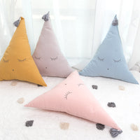 HKM-077907 Cute Triangle Cushion Pillow in Unisex Design - Soft PP Cotton Filling, 45 × 43 cm
