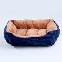 HKM-0779965 Cozy Candy Color Square Pet Bed for Dogs and Cats - Various Sizes Available