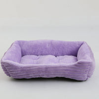 HKM-0779965 Cozy Candy Color Square Pet Bed for Dogs and Cats - Various Sizes Available