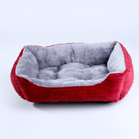 HKM-0779965 Cozy Candy Color Square Pet Bed for Dogs and Cats - Various Sizes Available