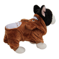HKM-0780093 Cozy Coral Fleece Dog Apparel in Orange, Pink, Brown, and Gray - Multiple Sizes Available