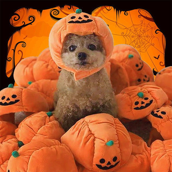 HKM-0780733 Cute Pumpkin Hat for Pets - Animal Costume in Polyester, Available in Two Sizes