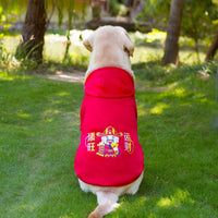 HKM-0780989 Comfortable Dog Sweatshirt in Red, Blue, and Yellow for Medium to Extra Large Breeds