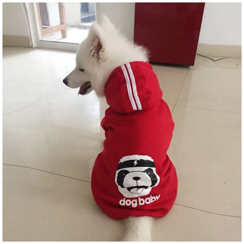 HKM-0780989 Comfortable Dog Sweatshirt in Red, Blue, and Yellow for Medium to Extra Large Breeds