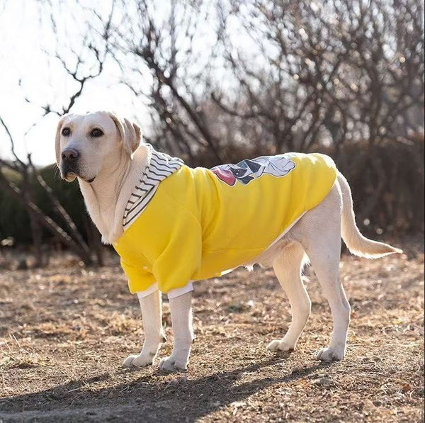 HKM-0780989 Comfortable Dog Sweatshirt in Red, Blue, and Yellow for Medium to Extra Large Breeds