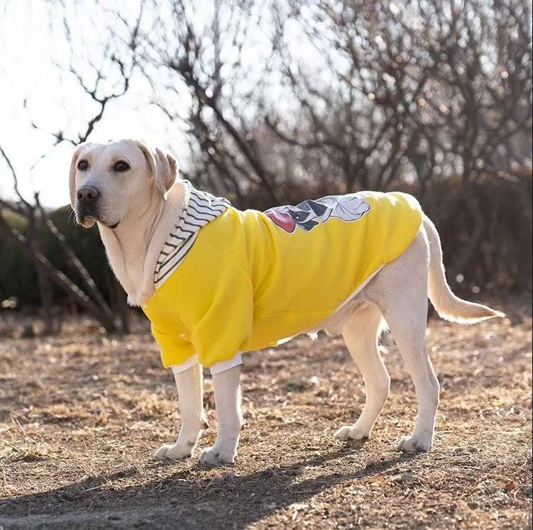 HKM-0780989 Comfortable Dog Sweatshirt in Red, Blue, and Yellow for Medium to Extra Large Breeds