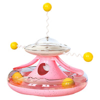 HKM-0781885 Interactive Cat Tumbler Track Toy with Food Dispensing and Trackball Features