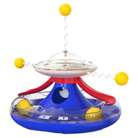 HKM-0781885 Interactive Cat Tumbler Track Toy with Food Dispensing and Trackball Features