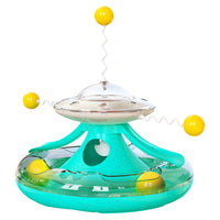 HKM-0781885 Interactive Cat Tumbler Track Toy with Food Dispensing and Trackball Features