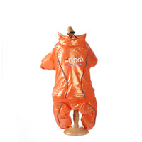 HKM-0782269 Windproof Down Jacket for Dogs - Cozy Cotton Hooded Coat in Blue, Black, Orange, Sizes S to XXL