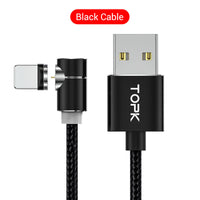 HKM-078227 3-in-1 Fast Charging Magnetic Data Cable for Apple and Android Devices – 1m Length, Black/Red