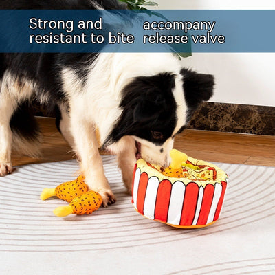 HKM-0782525 Interactive Plush Chicken Leg Dog Toy with Sound, Ideal for Engaging Playtime