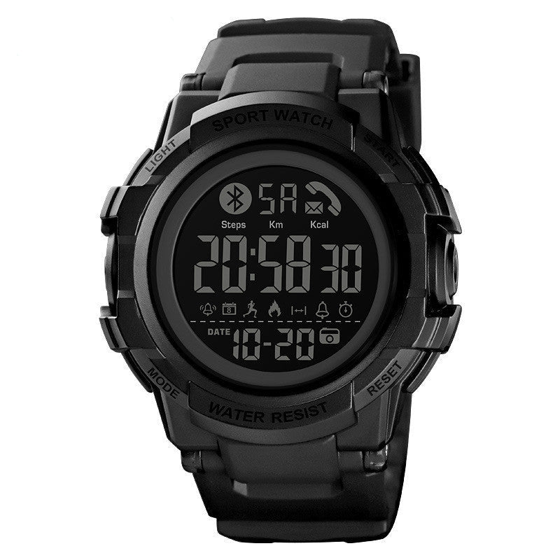 HKM-078355 Men's Waterproof Bluetooth Smart Sports Watch with Step Counter and Multi-Function Features