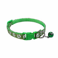 HKM-0783677 Dog Footprint Applique Collar with Bell in Various Colors