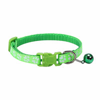 HKM-0783677 Dog Footprint Applique Collar with Bell in Various Colors