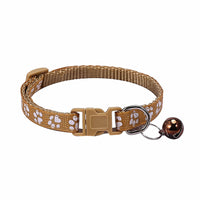 HKM-0783677 Dog Footprint Applique Collar with Bell in Various Colors