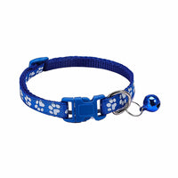 HKM-0783677 Dog Footprint Applique Collar with Bell in Various Colors