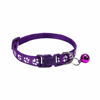 HKM-0783677 Dog Footprint Applique Collar with Bell in Various Colors