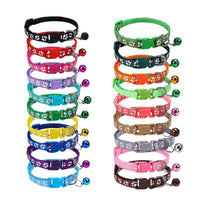 HKM-0783677 Dog Footprint Applique Collar with Bell in Various Colors