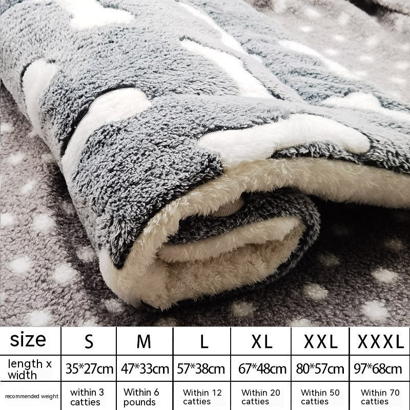HKM-0785725 Flannel Winter Pet Mat Cat Nest - Cozy Multi-Color Cat Pad for Dogs and Cats